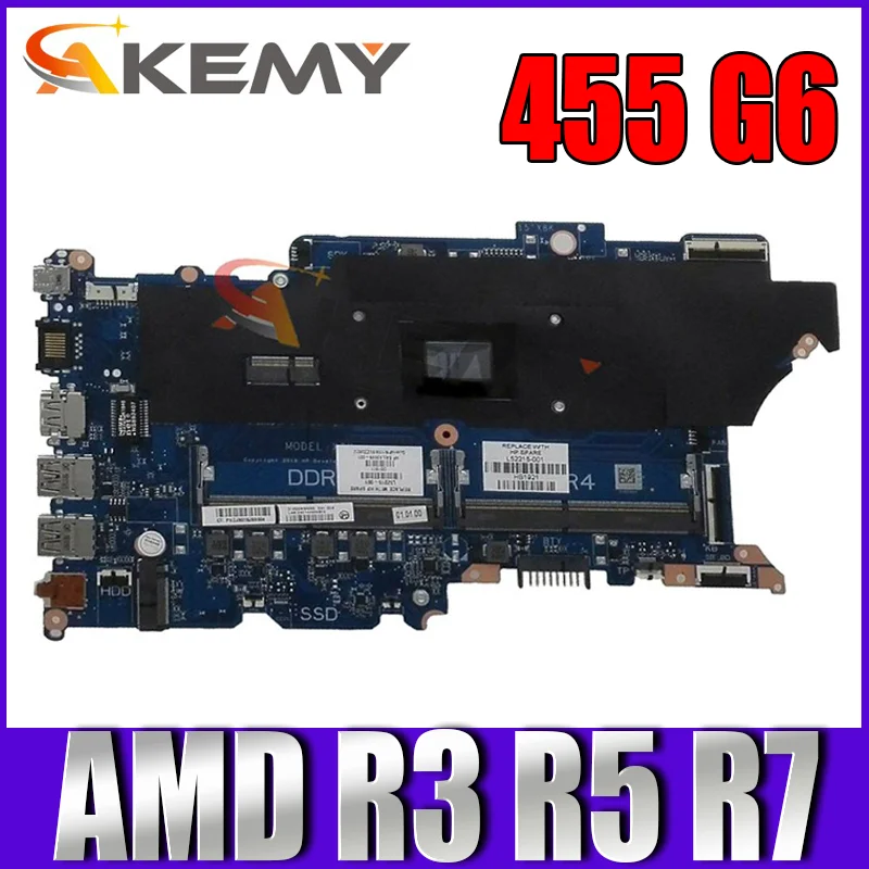 

Материнская плата DA0X9KMB8C0 для HP Probook HP 455 G6, материнская плата для ноутбука с фонариком R7-2700, ЦП DDR4 100%, полностью протестирована