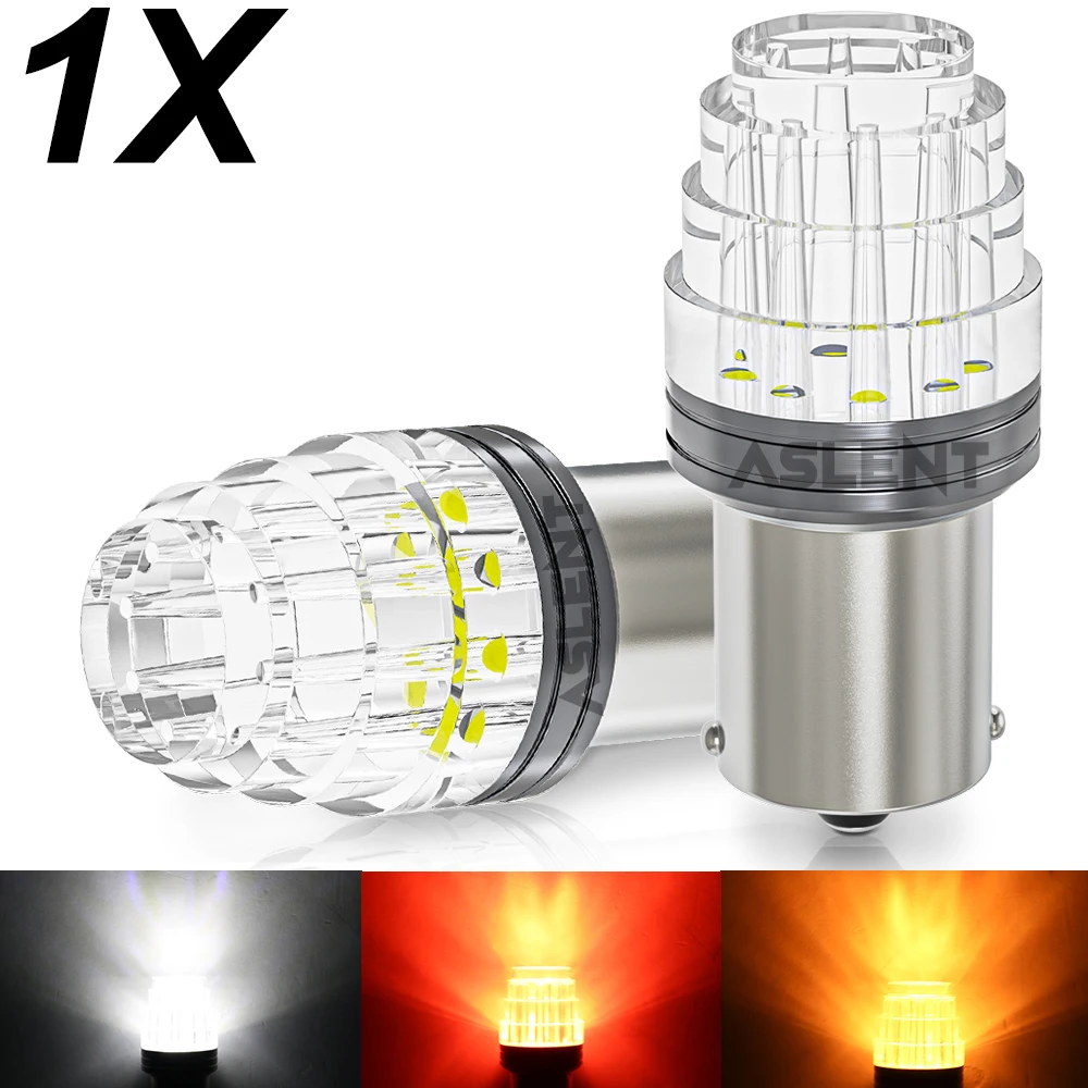 

1Pcs S25 1156 1157 9SMD 3030 Chip BA15S BAY15D P21W P21/5W White 12V Led Motorcycle Car Signal Bulb Auto Reverse Parking Lights