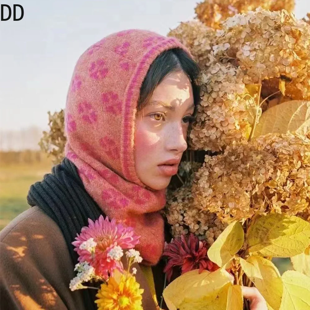 Европейский допамин цветной четырехлистный клевер жаккардовая вязаная