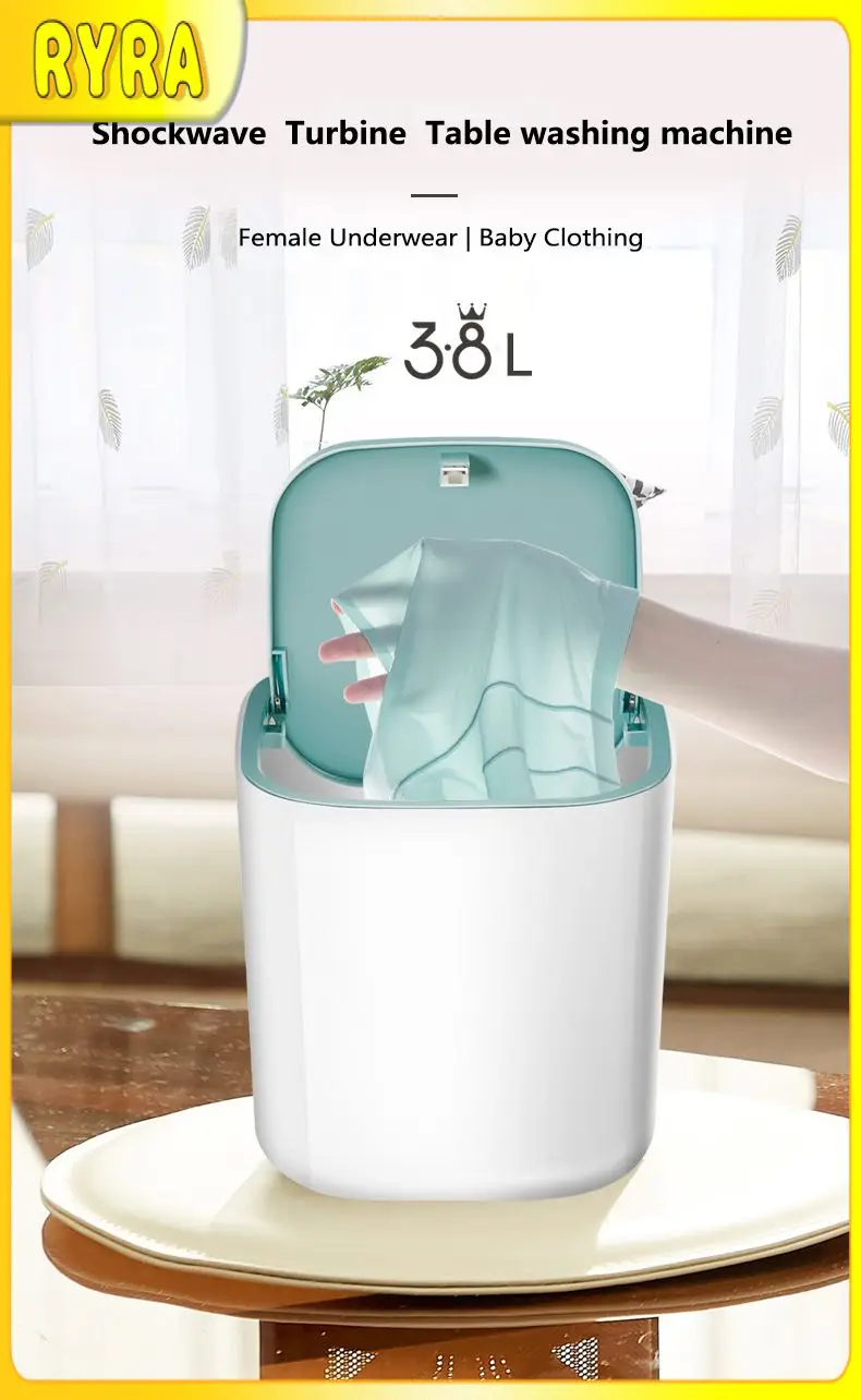 

2020 л Мини ультразвуковая стиральная машина для рабочего стола портативная вращающаяся автоматическая стиральная машина для дома и путешествий аксессуары для ванной комнаты