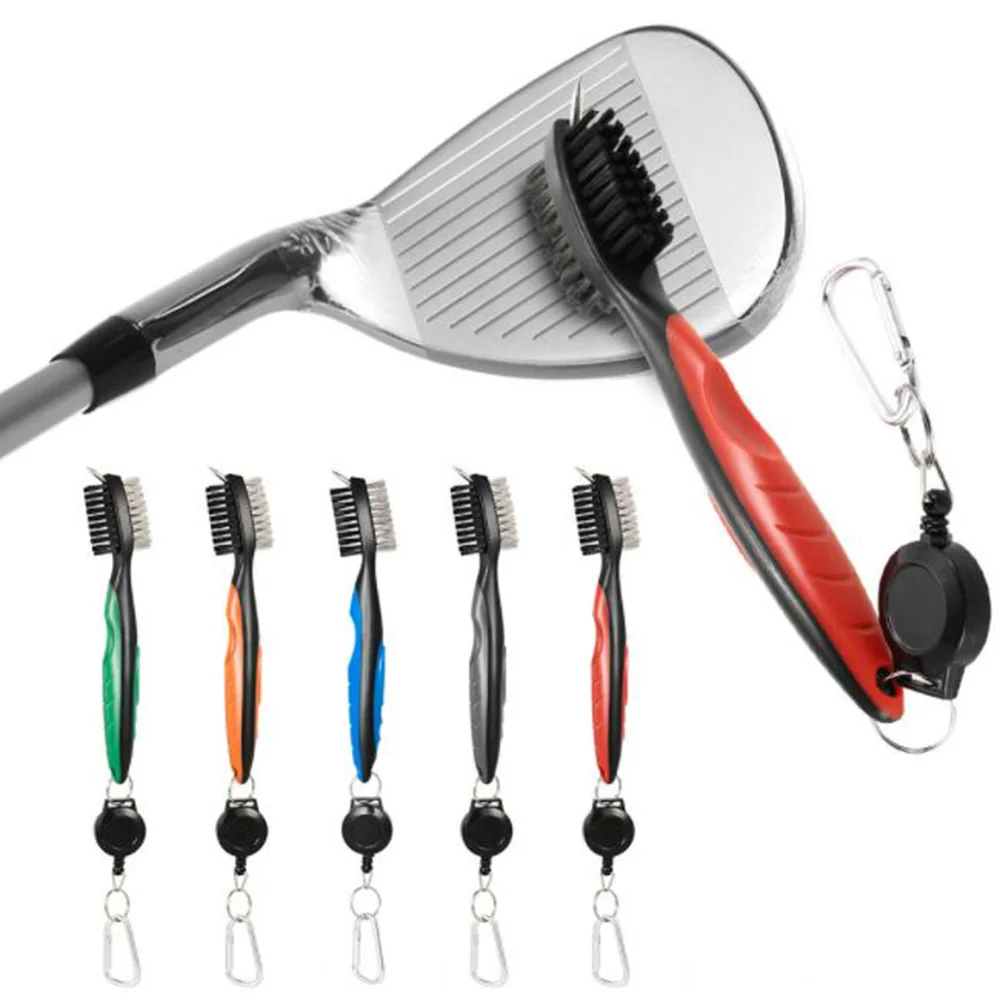 

3 In 1 Golf Brush Multifunctional Golf Groove Putter Wedge Cleaning Brush Carabiner Training Cleaner Tools Golf Accessories