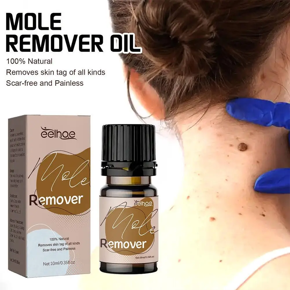 

10ml Mole & Skin Tag Removal Solution Painless Mole Skin Dark Spot Removal Face Liquid Wart Tag Freckle Removal Cream Oil