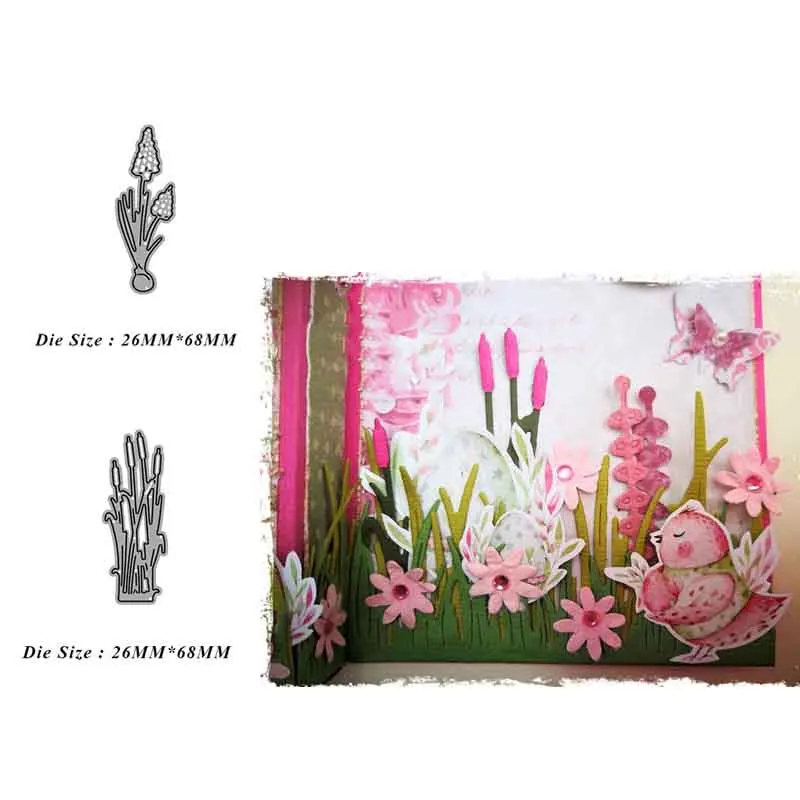 

2022 New Metal Cutting Dies Small Arugula Flower Plant Scrapbooking Clear Photo Album Stencils for Decoration for Card Making