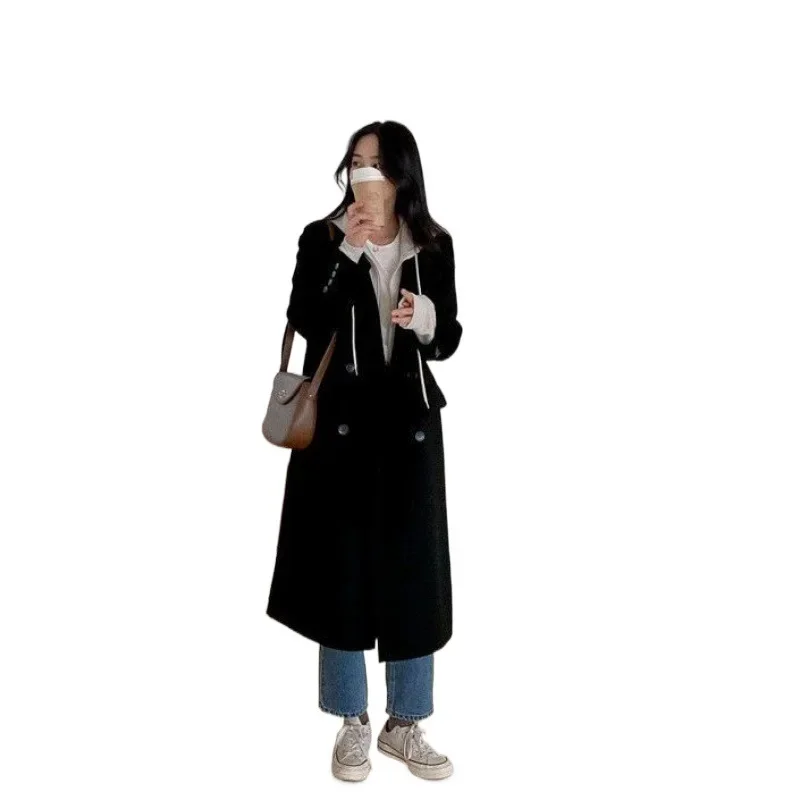 Зимняя серая куртка с длинными рукавами 2023 корейская версия в британском стиле