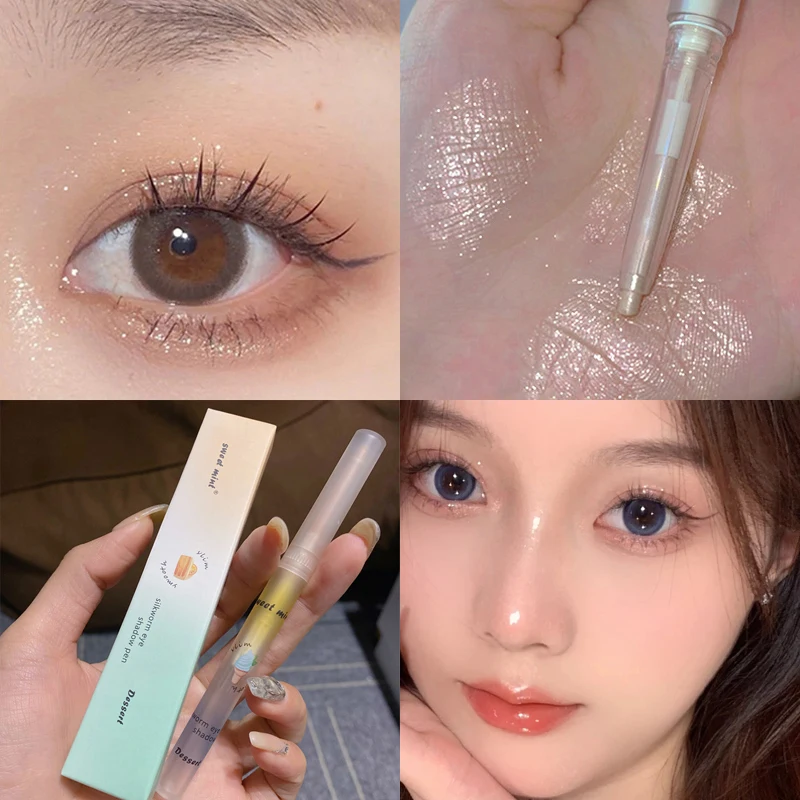 

Diamond Glitter Eyeshadow Pen Matte Pearlescent Shiny Eyeliner Lying Silkworm Long Lasting Brighten Highlighter Makeup Cosmetic