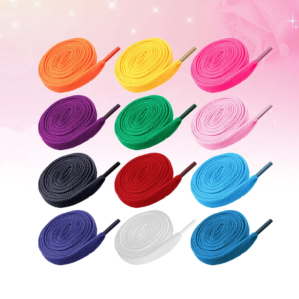 20PC Pairs Replacement Flat Shoes Shoelaces Colorful Laces Strings for Sports Sneakers Skates
