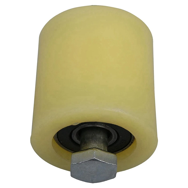 

4PCS 48X50mm Yellow Silver Nylon Steel Flat Roller Bearing Guiding Wheel 6201 M12 Screw For Electric Door Sliding Gate