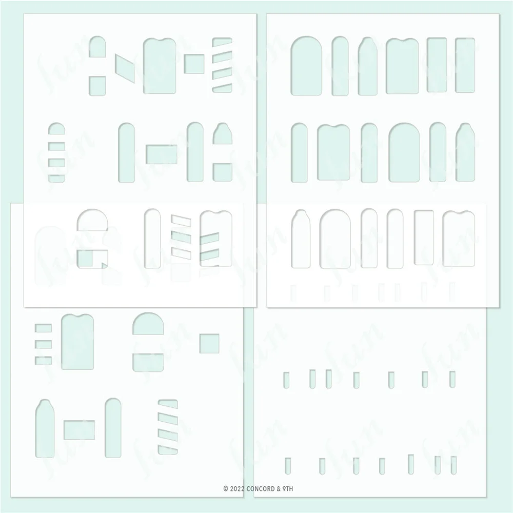 

Summer Popsicle Party Pack Layering Stencils Reusable Crafts Template Kids Fun Diy Drawing Scrapbooking Coloring Folders Mold