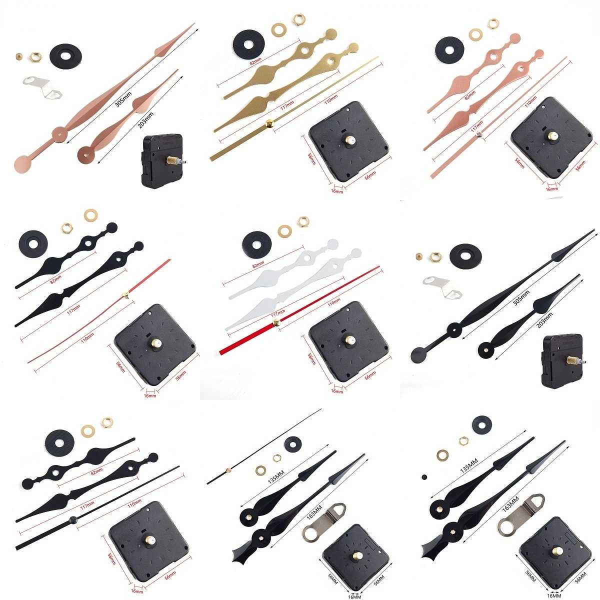 1Set Quartz DIY Wall Clock Movement Mechanism Battery Operat