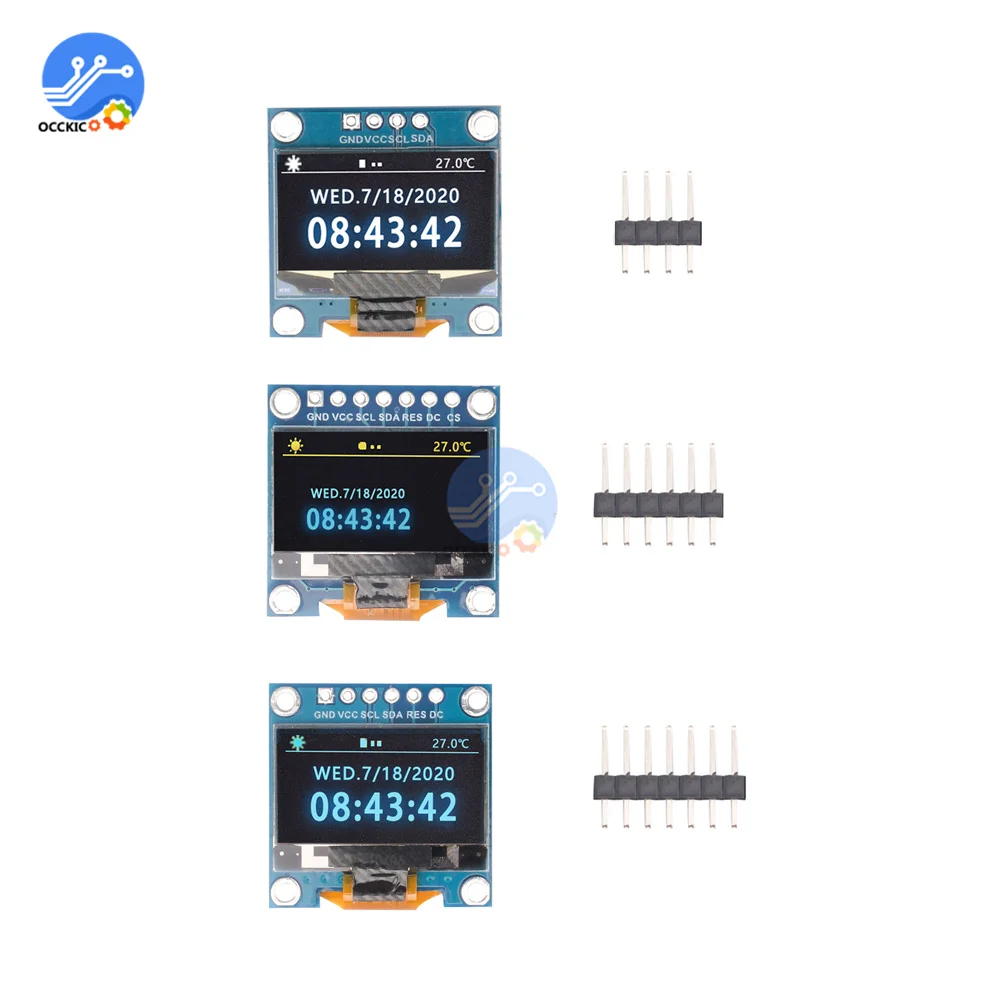

0.96" OLED SSD1315 Driver IIC/SPI White/Blue/Yellow Blue 0.96 Inch OLED Module 128X64 OLED LCD LED Display Module for Arduino