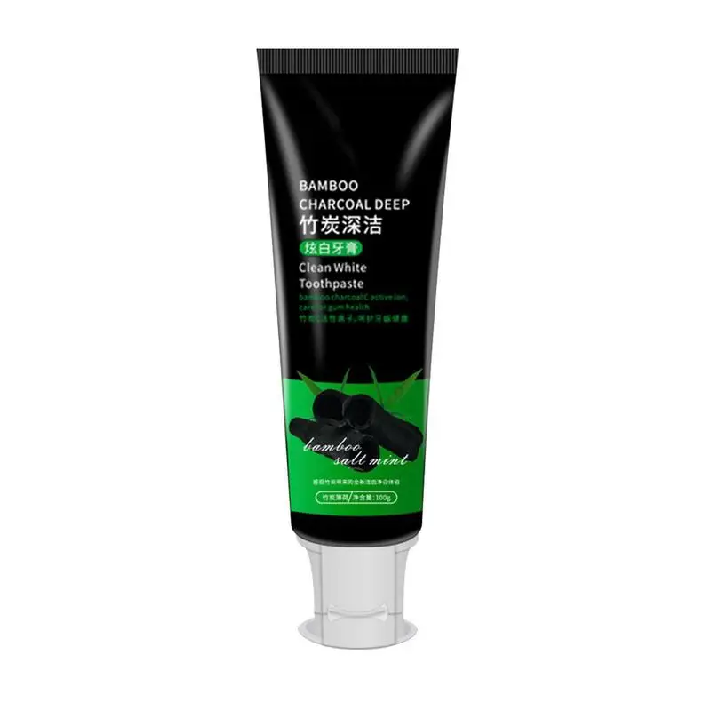 

100g Bamboo Charcoal Black Toothpaste Deep Clean Mint Flavor Teeth Whitening Bad Breath Stains Oral Care Beauty Health