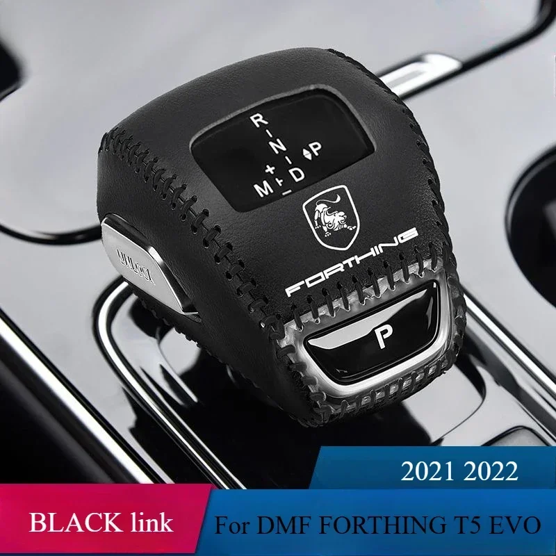 

Для DMF FORTHING T5 EVO 2021 2022, кожаная ручка рычага переключения передач автомобиля, ручка, накладка, наклейка, аксессуары, украшение