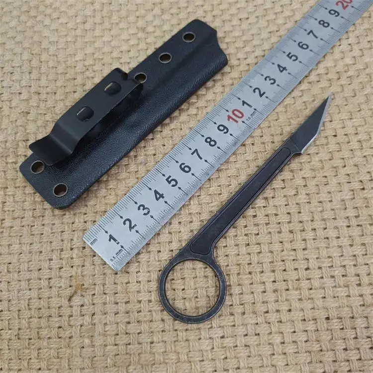 

Dropship 440C Stainless Steel Survival Knifes Mini Stone Wash Fixed Blade Knife High Hardness Outdoor Hand Tools with K Scabbard