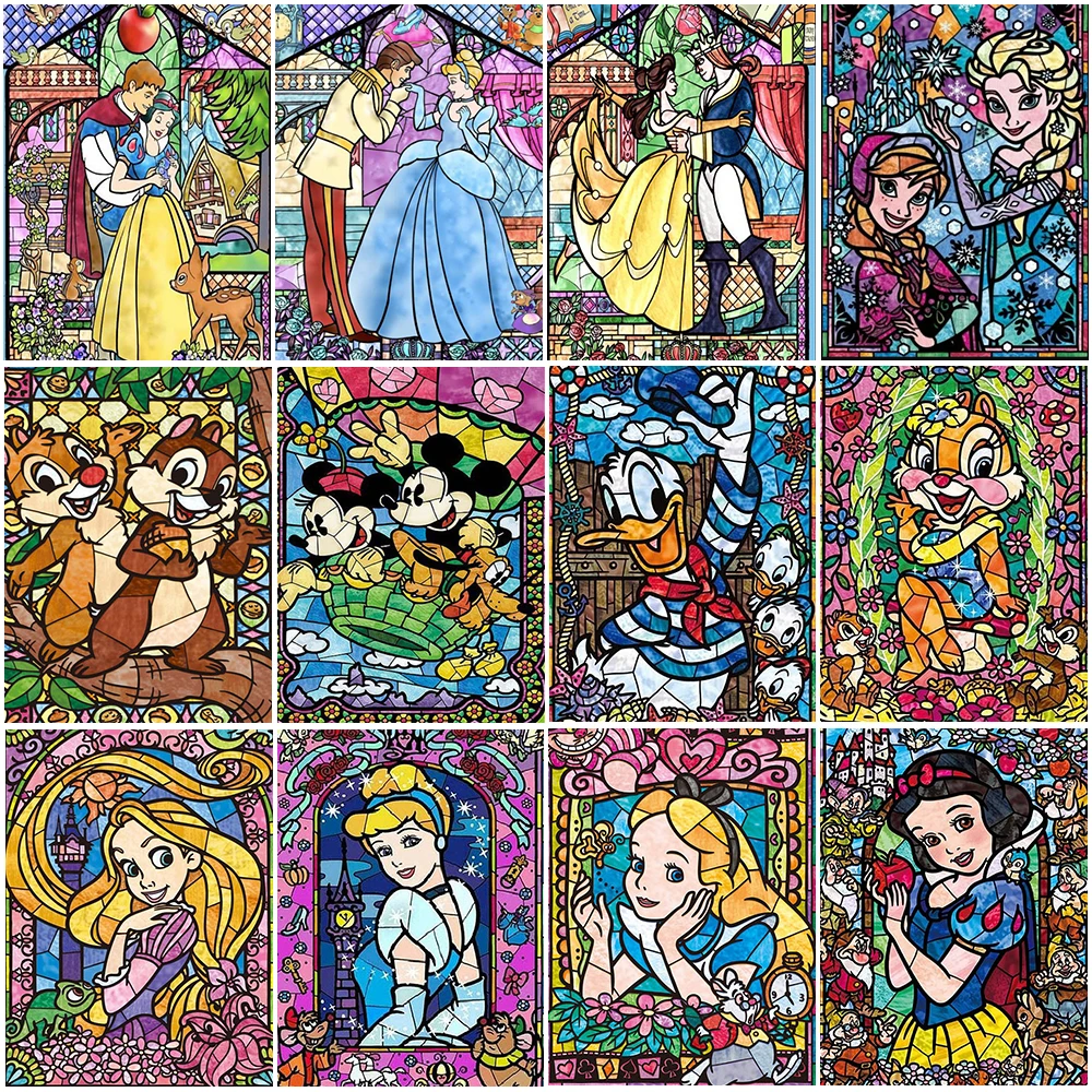 

Алмазная 5D картина из мультфильмов Принцессы Диснея Микки Маус Дональд Дак мозаика Искусство Полностью круглая вышивка крестиком домашний...