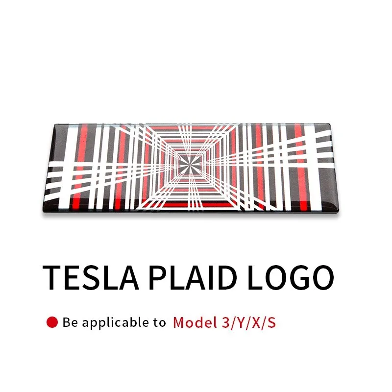 

Плед для Tesla Model 3 Y S X Tail Tag Багажник 3D Логотип из цинкового сплава Автомобильная этикетка Эмблемы PLAID Значок декоративные наклейки