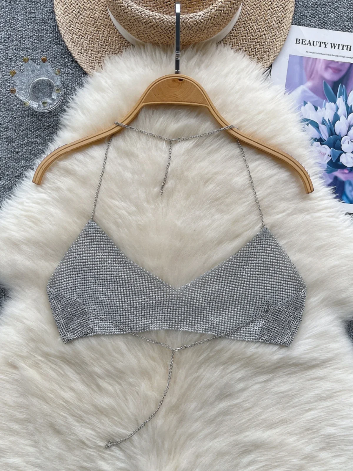 Европейский Стиль Женская цепочка с вырезами на шее открытой спиной Женские