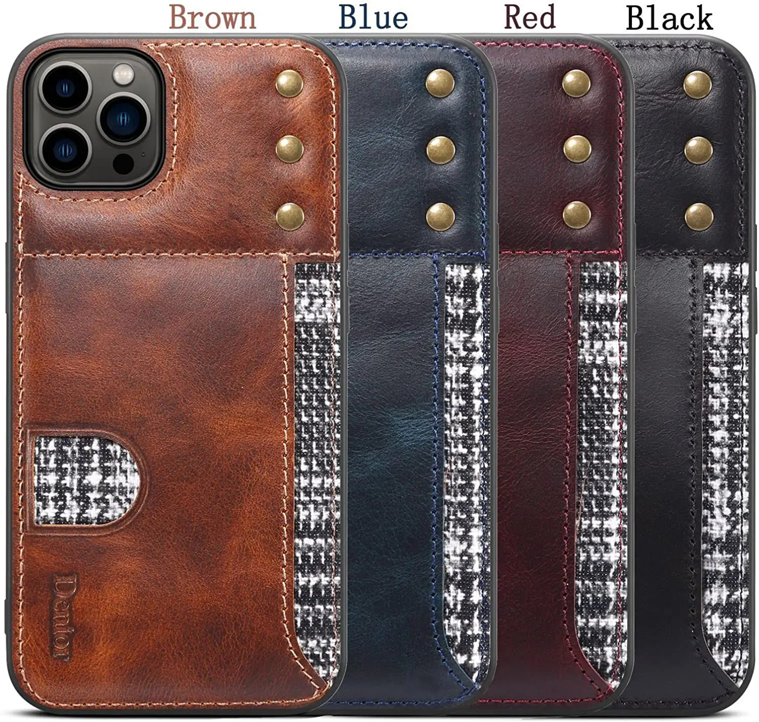 

Чехол для iPhone серии 14, кожаный чехол для телефона с задним слотом для карт, ударопрочный, не пожелтит, защита от отпечатков пальцев