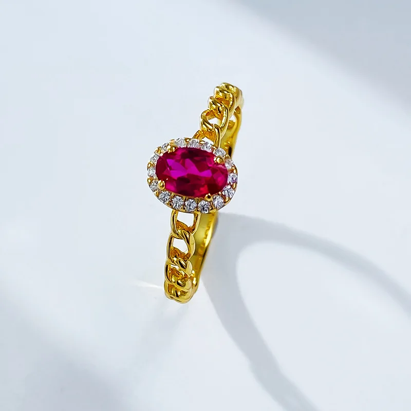 Женское кольцо из серебра 100% пробы с высокоуглеродистыми бриллиантами 4 Х6 мм