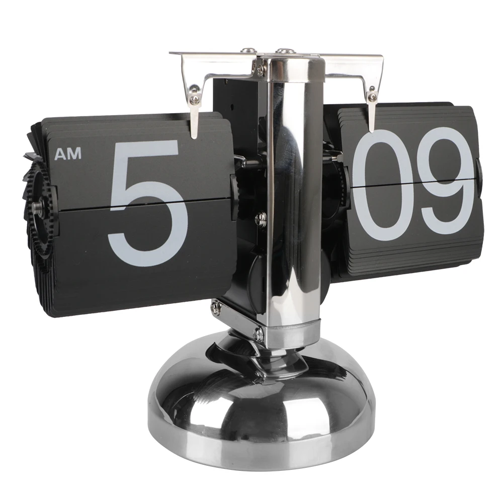 

Operated Quartz Clock Retro Flip Clock Desktop Clock Auto Flip Flip Internal Gear Operated Digital Clock