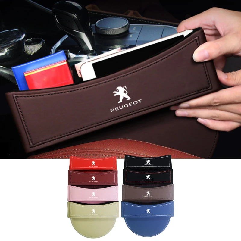 

Leather Car Storage Seat Gap Organizer Sundries Case Box for Peugeot 407 206 107 307 406 408 208 301 308 3008 2008 208XS 208GTi