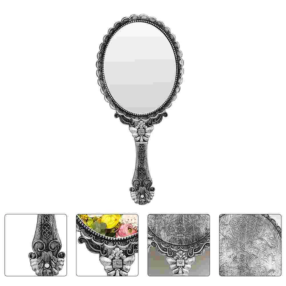 

Mirror Makeup Hand Handle Travel Mirrors Handheld Compact Vintage Retro Women Ladies Portable Mouth Dentist Face Tooth Vanity