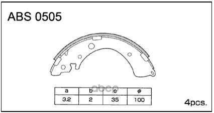 Abs0505_колодки Барабанные! Honda Jazz Ii 1.2-1.4i 02 ALLIED NIPPON арт. ABS0505 |