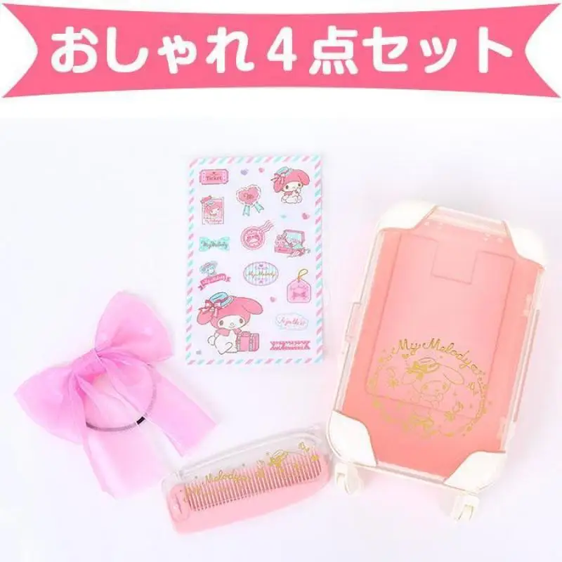 

Sanrio Stores Limited Luggage Styling Organizer Cinnamoroll Mymelody Kuromi Pochacco Jewelry Box Comb Hair Band Stickers Gift