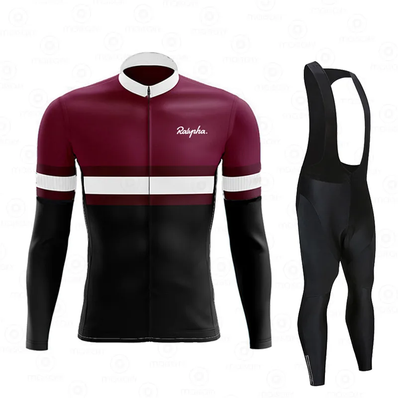 

Men Raphaful Autumn Cycling Jersey 2022 Bike Tops Spring Long Sleeve Clothing Ciclismo Bicycle Clothes Triathlon Cycling Set