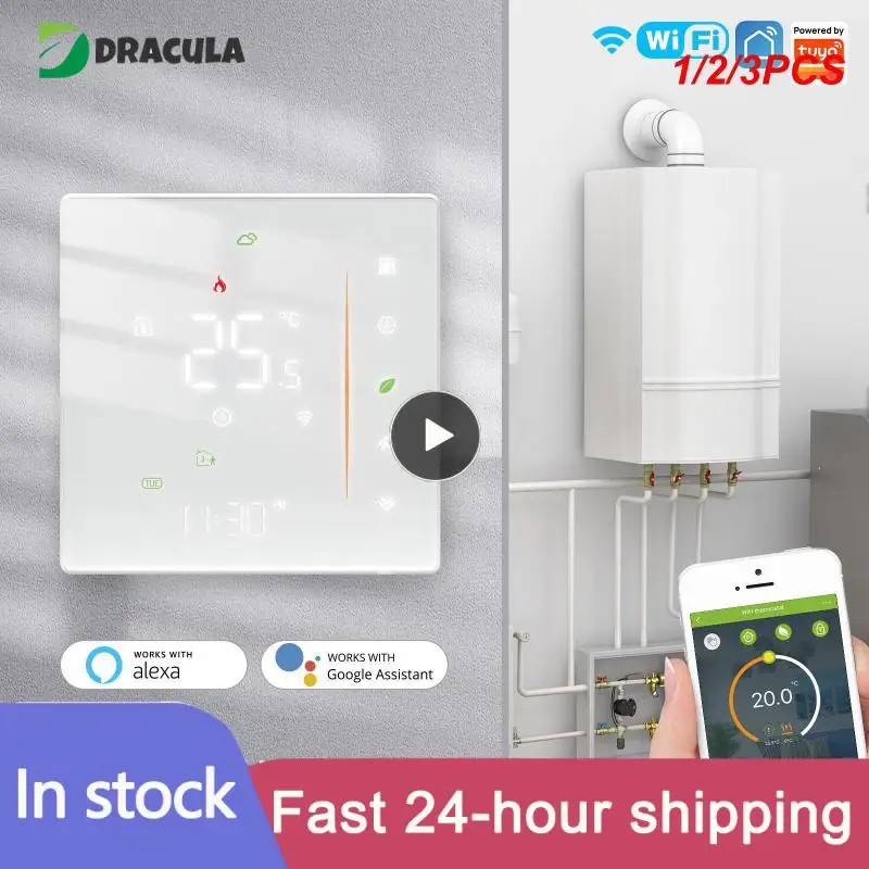 

1/2/3PCS Zigbee Thermostat Room Temperature Controller of Water/Electric Floor Heating Gas Boiler Humidity Tuya Work with Alex