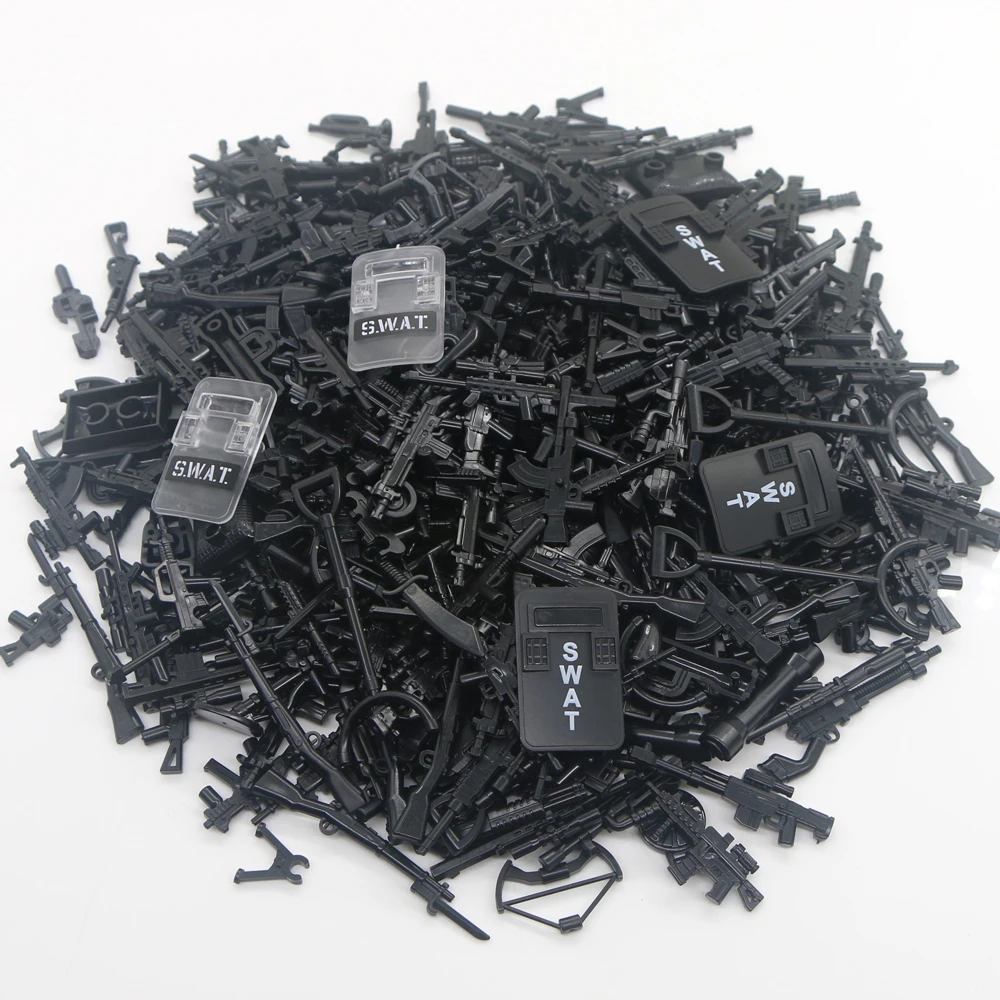 100 шт., Детский конструктор «военное оружие»