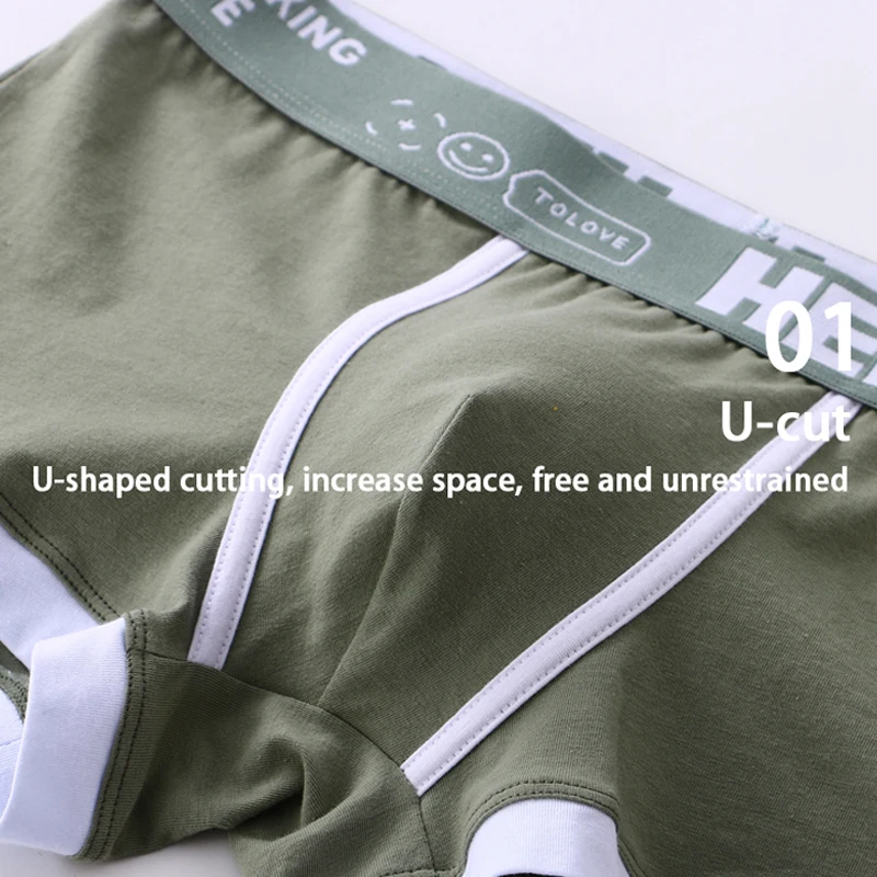 4PCS Men's Panties Men Underpants Male Underwear Mens Underwear Men Boxer Men Boxer Briefs Pure Cotton Breathable Free Shipping