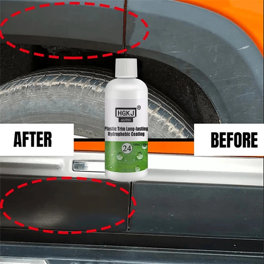 

HGKJ Plastic Trim Coating Car Exterior Restorer Ceramic Trim Coating Kit Car Accessories Hydrophobic Refreshing Agent
