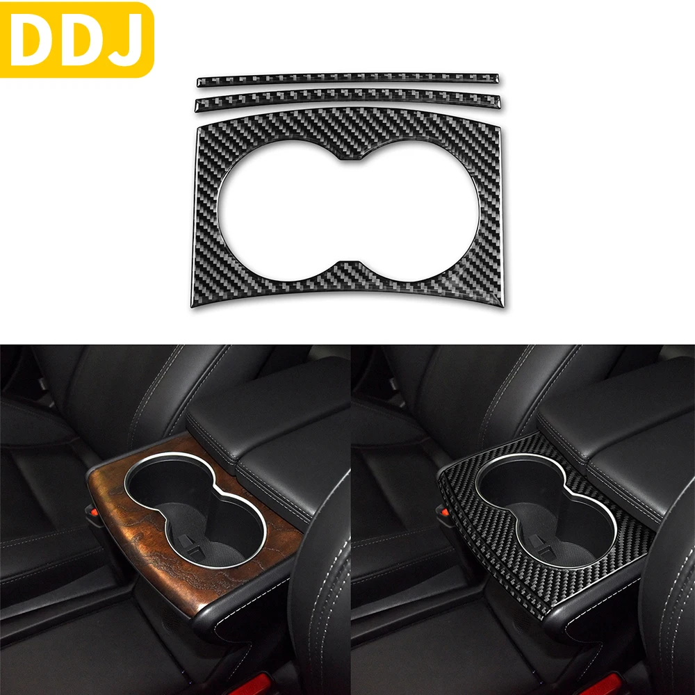 

Carbon Fiber Interior Auto Cup Holder Trim Sticker For Tesla Model X S 2012-2020 Accessories Modification Decoration Accessories