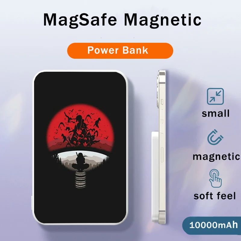 

Fashion Cool Ninja Eyes Clouds Magnetic Power Bank 10000 mAh Portable Chargers External Auxiliary Battery Fast Wireless Charging