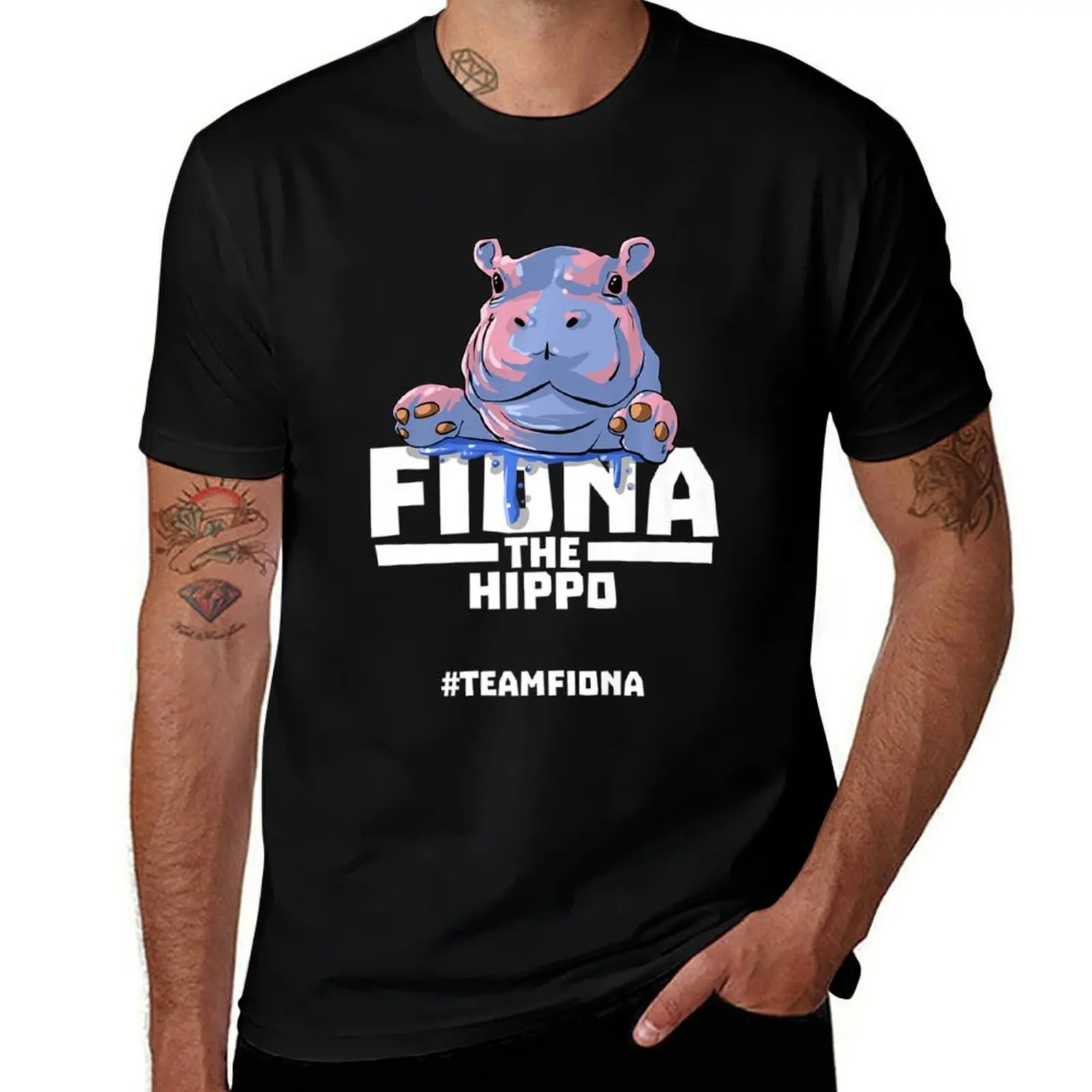 Фото Фиона-бегемот # Футболка Teamfiona Cute Preemie, мужская повседневная футболка №1
