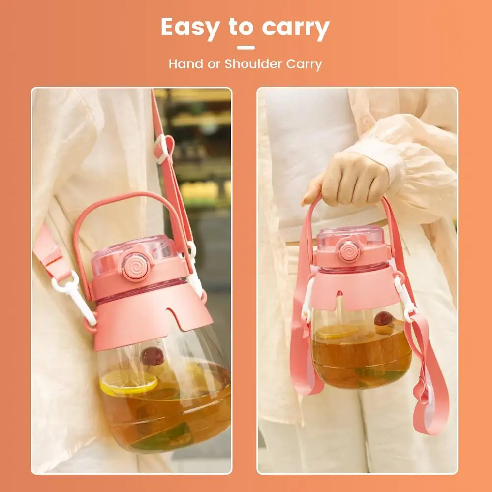 Спортивная бутылка для воды 1300 мл летняя чашка живота женская детская