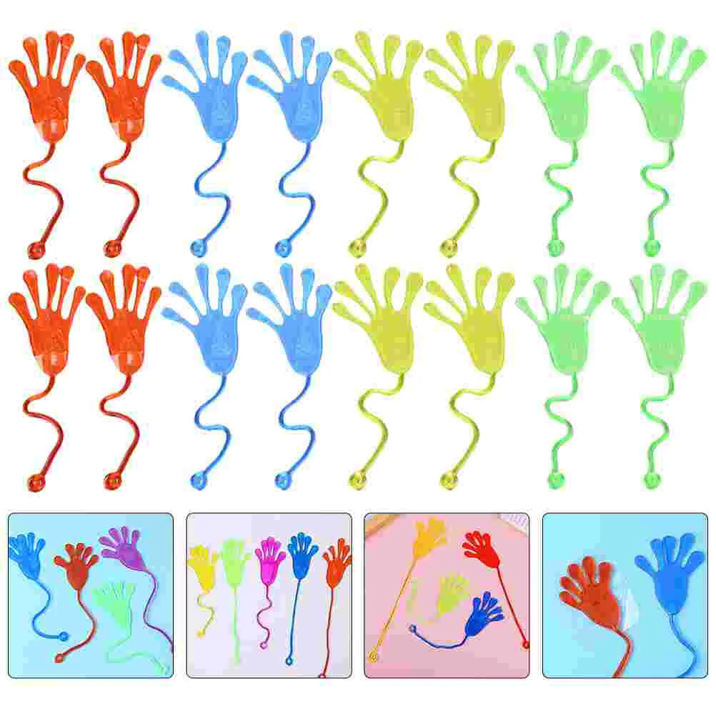 

24 Pcs Stretch Sticky Palm Hands Toys Toddler Funny Wall Crawlers Gift Elastic Party Favors Kids Toddlers Children