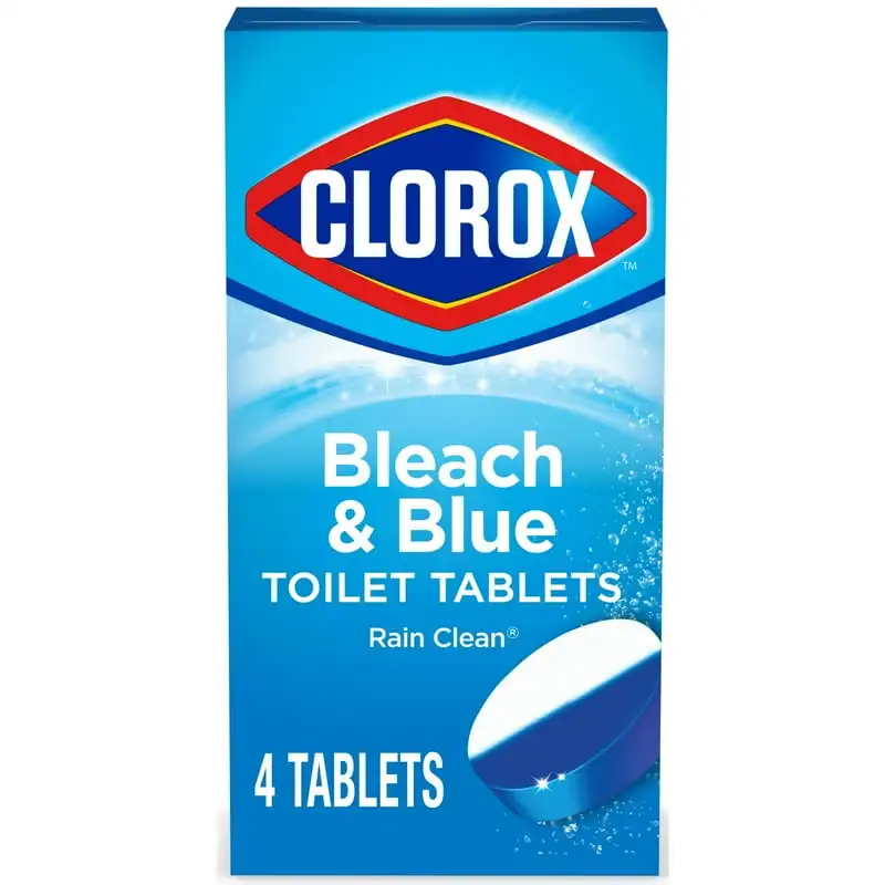 

and Blue Toilet Tablets, Rain Clean, 4 Count