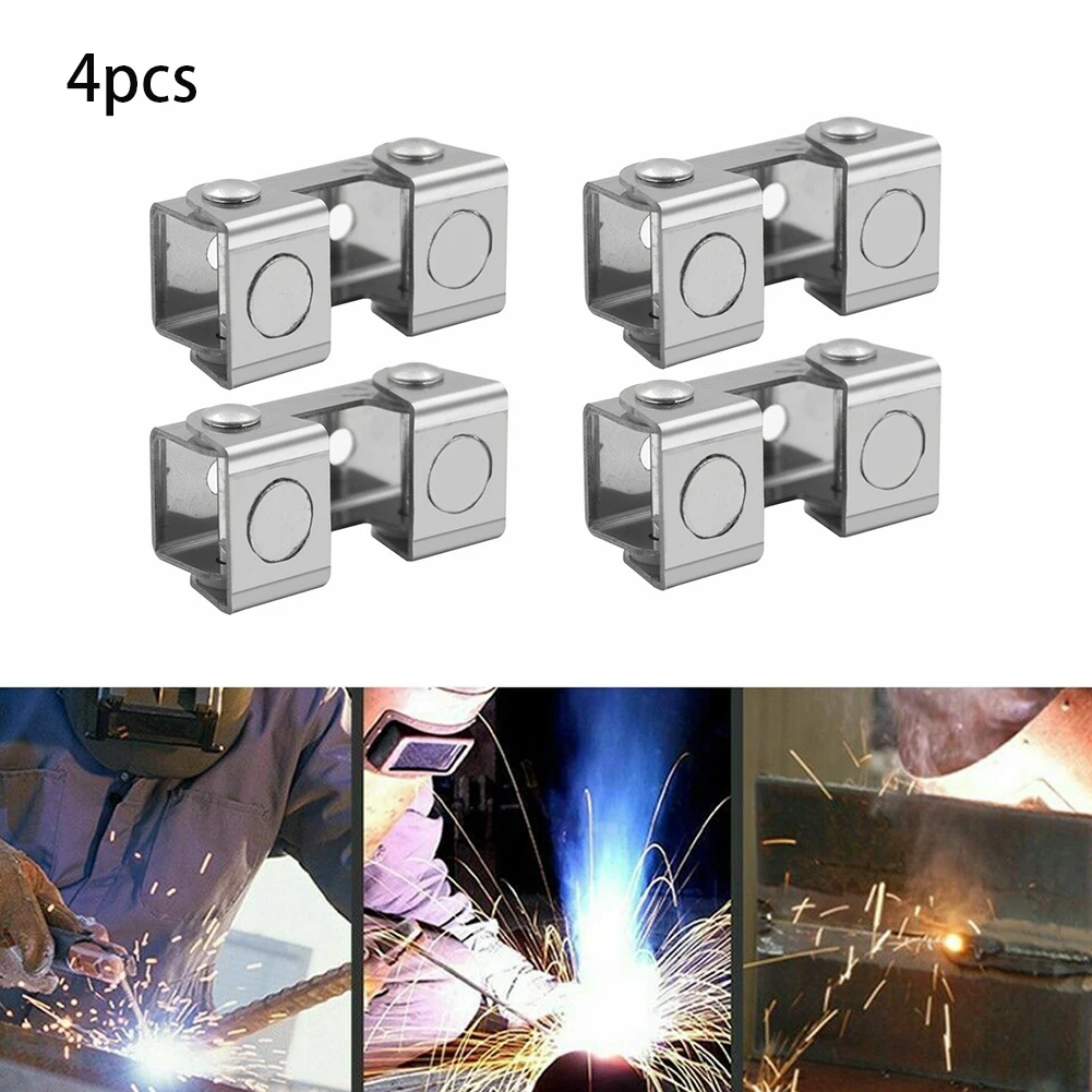 

4pcs Magnetic V-type Welding Clamps Jig Holder Welding Fixture Adjustable Magnet V-Pads Welder Hand Tools Metal Working Tool