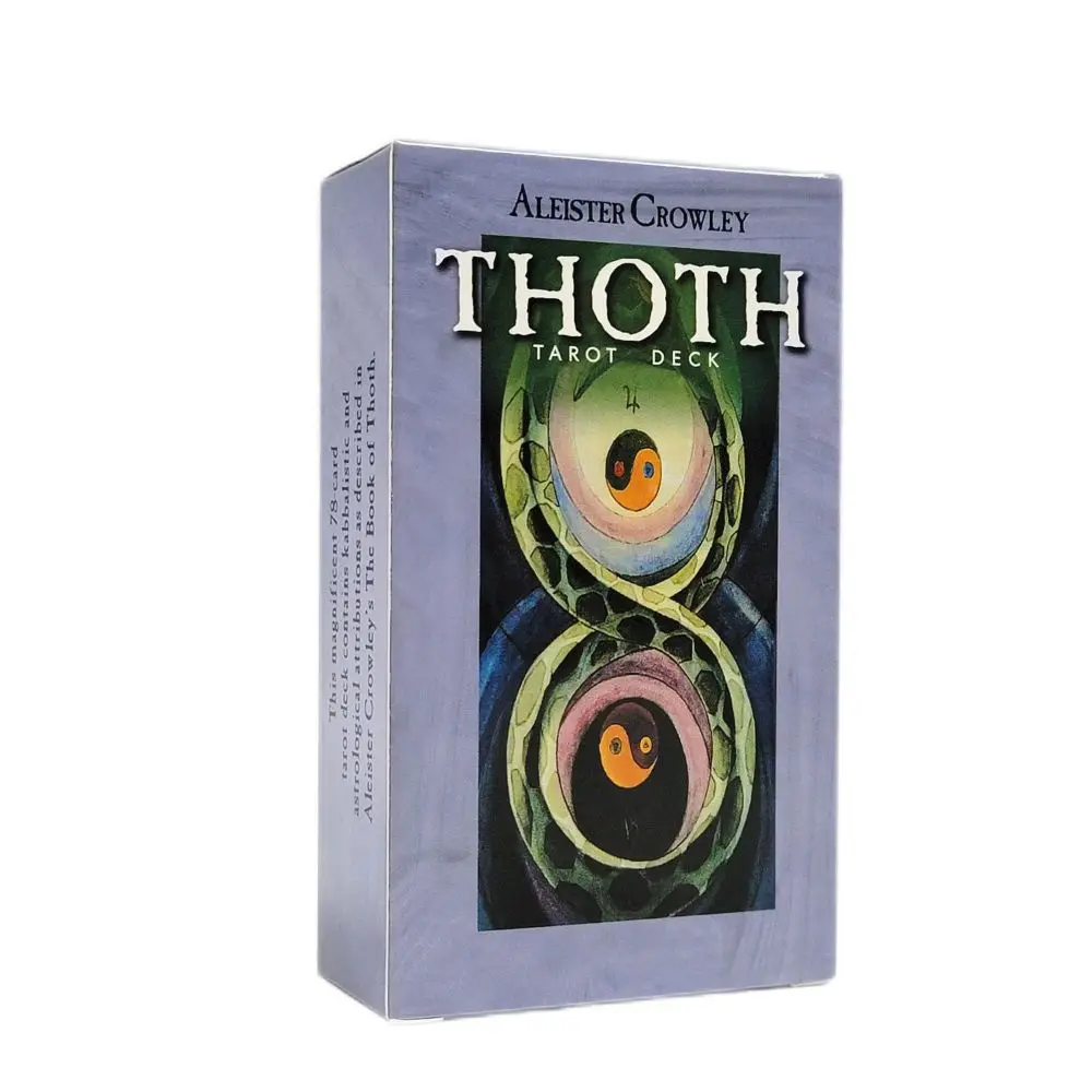 12x7cm Thoth Tarot Deck With Guidebook 78 Cards/Set Light Colors Design For Family Friends Party Board Game Divination Toys enlarge
