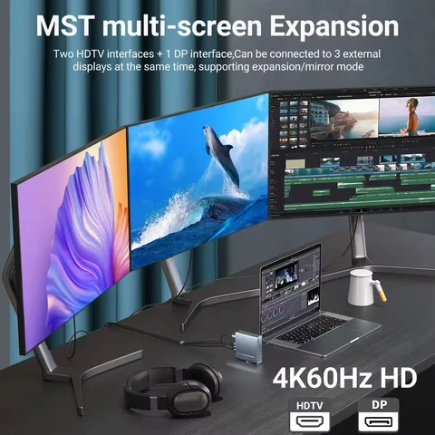 Kebidu 15 в 1 USB-C док-станция для Macbook Pro