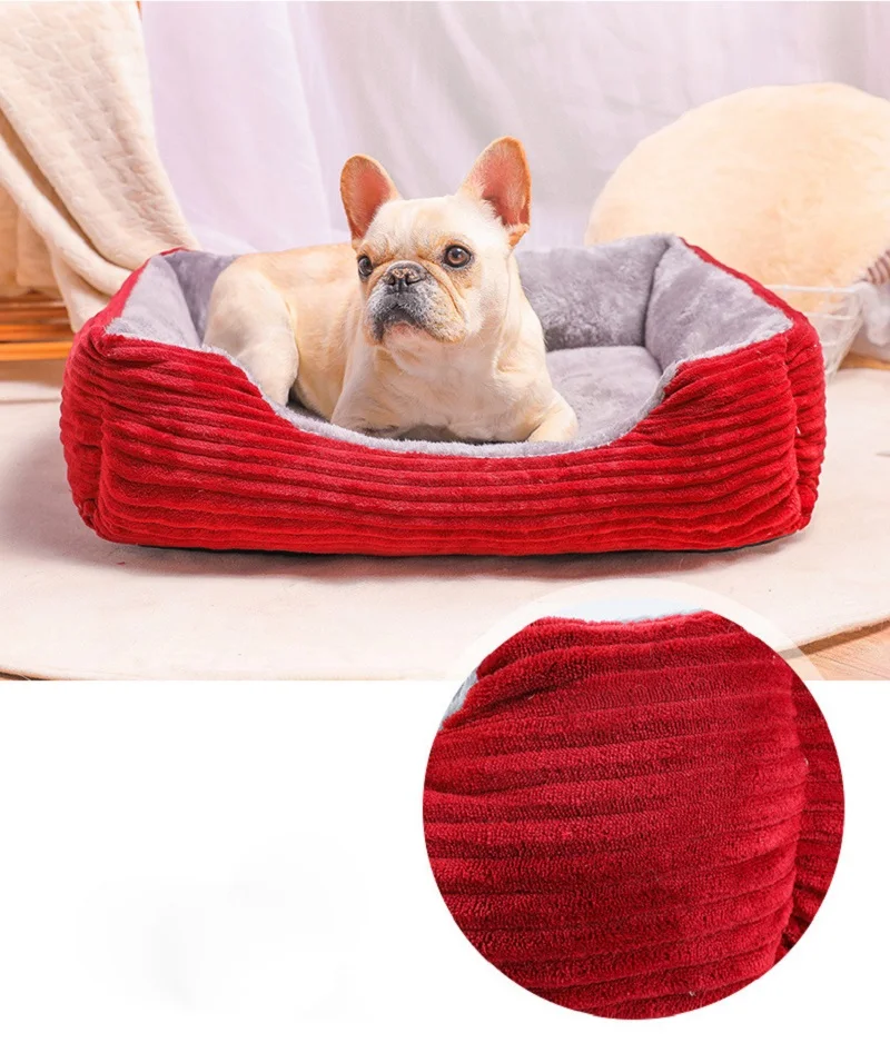 

Dog Sofa Bed Sleeping Kennel Cat Puppy Pet House Winter Warm Beds Cushion For Small Dogs Legowisko Dla Kota