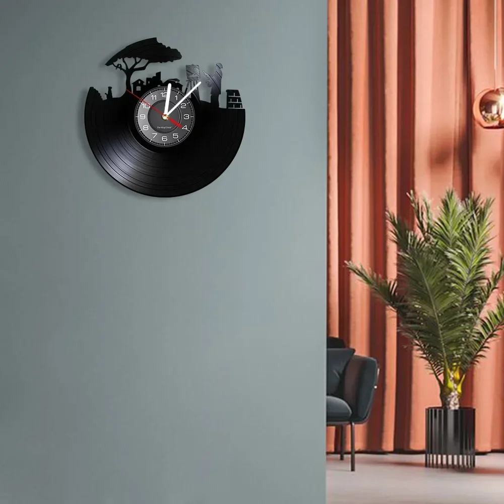 Живая живопись искусство настенная фотография виниловая пластина часы