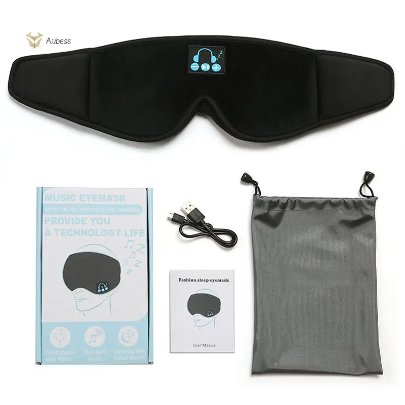 

5.0 Sleep Eye Mask Wireless Sauna Set Music Eye Mask Smart Home Headband Mask 2-in-1 Sleep Mask 3d Stereo Soft Mask