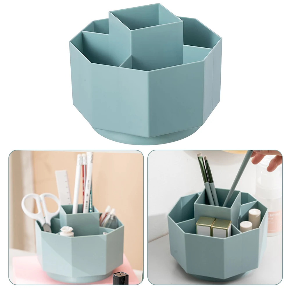 

Desktop Pencil Holder 360 Degree Rotating Plastic Pen Holder Art Craft Painting Brush Organizer Stationery Storage Box