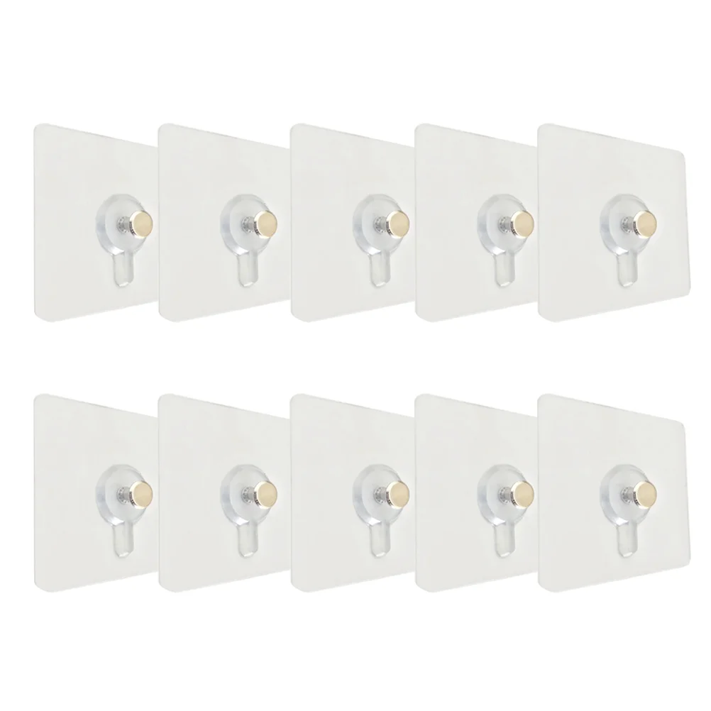 

Wall Hook Hooks Adhesive Hanging Nails Screw Nail Free Towel Reusable Sticky Traceless Invisible Seamless Non Self Stick Trace