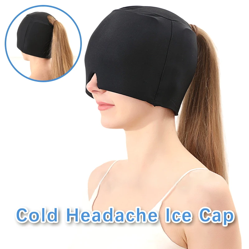 

Gel Cold Headache Ice Cap Migraine Relief Cap Stress Relax Pain Head Hot Cold Therapy Cold Pack Eye Mask Ice Hat Massage Tool