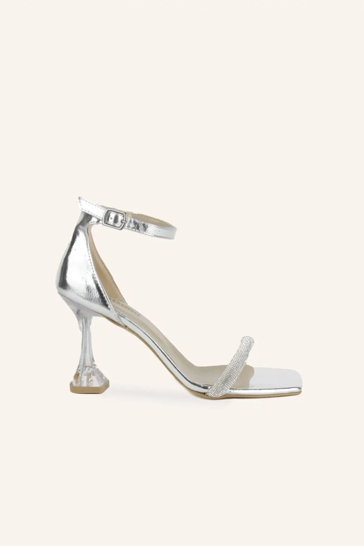 

Women's Evening Dress Stylish Fashion Shoes sandals in silver heels