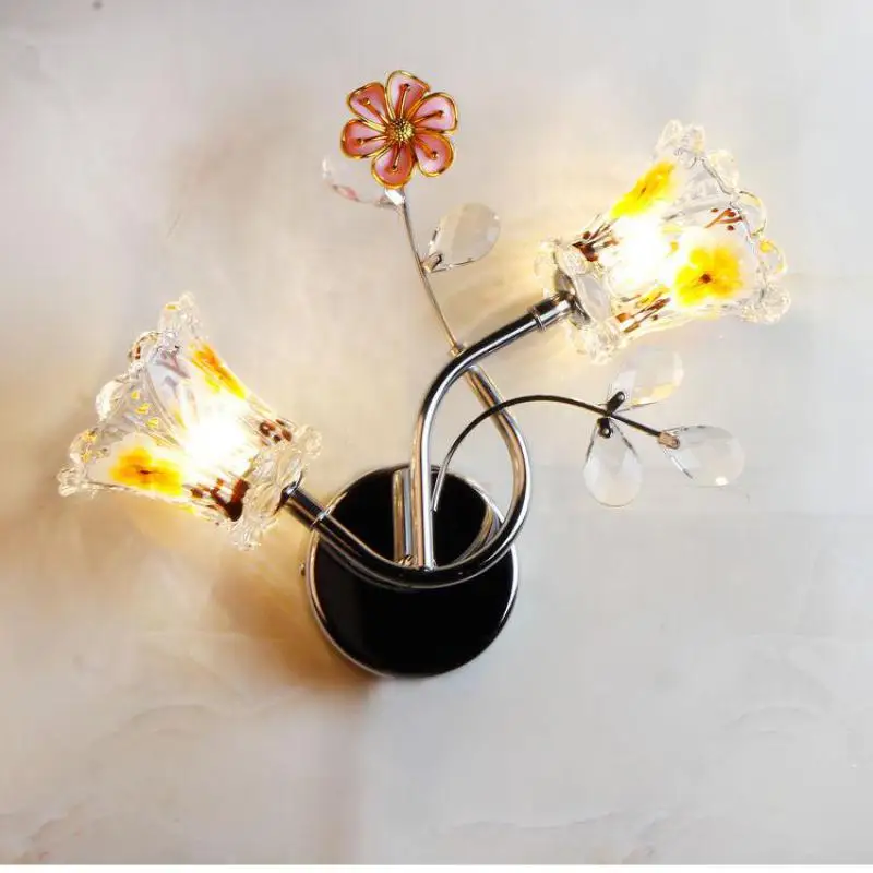 

Светодиодная простая Скандинавская стеклянная лампа, прикроватный светильник для коридора, гостиной, спальни, стены, кабинета, лестницы, настенная лампа с Каплевидным светом