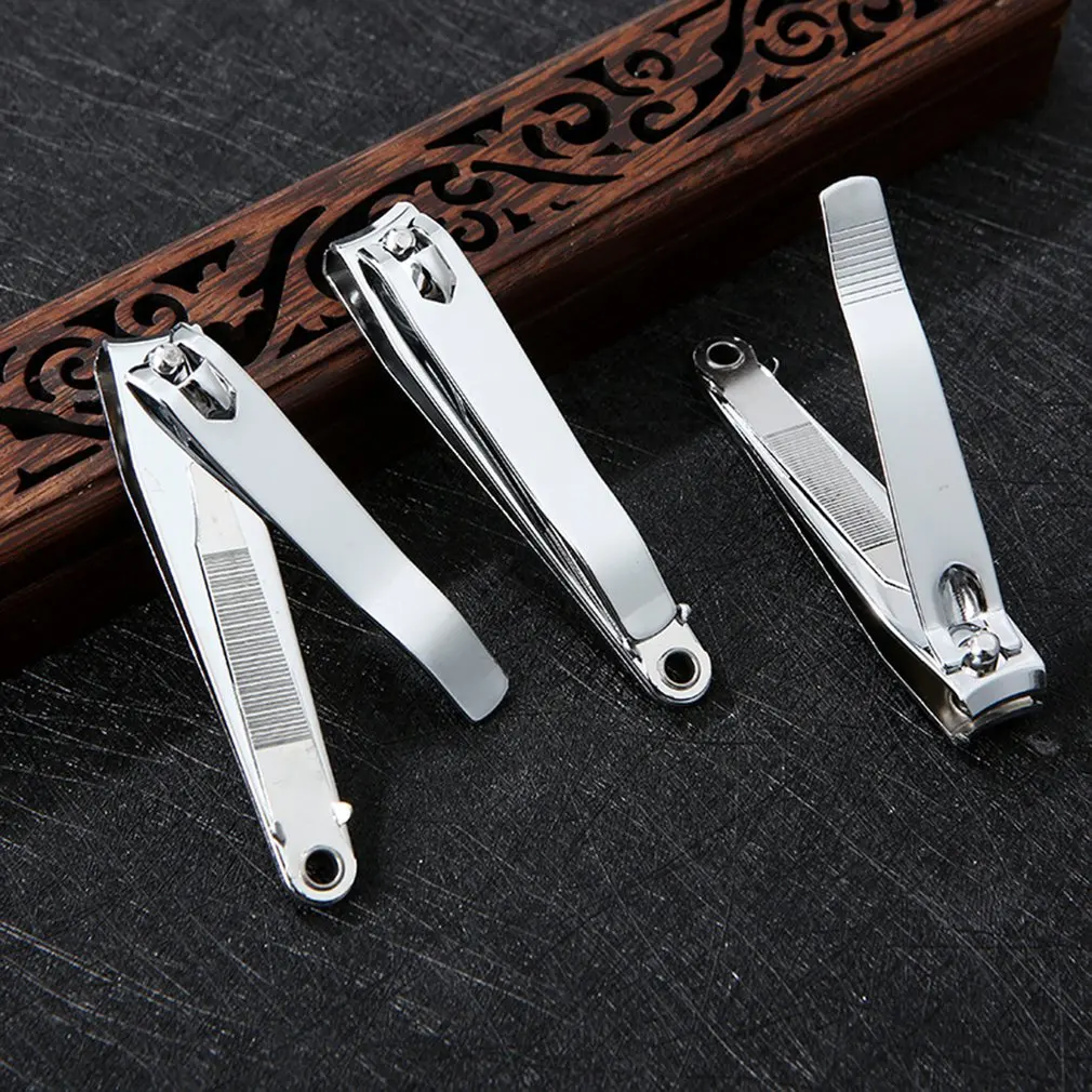 Nail Clippers Household Flat Convenient And Practical Stainless Steel With File | Дом и сад